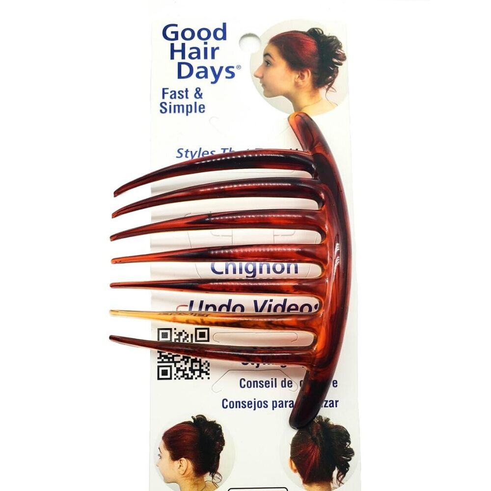 French Twist Comb – 7‑Tooth Curved Styling Comb for Elegant